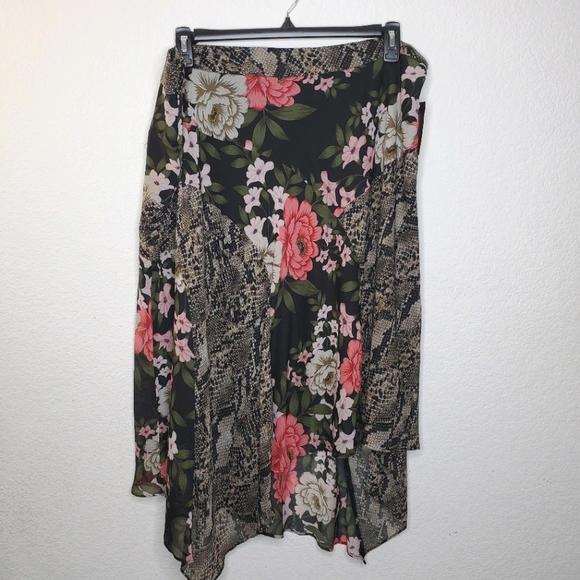 INC SKIRT PLUS SIZE 24W MIX PRINT FLORAL SUMMER